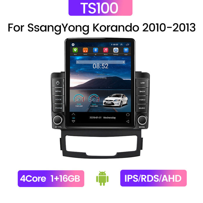 Suitable for ssangyong korando vertical screen android car navigation system stone monument machine