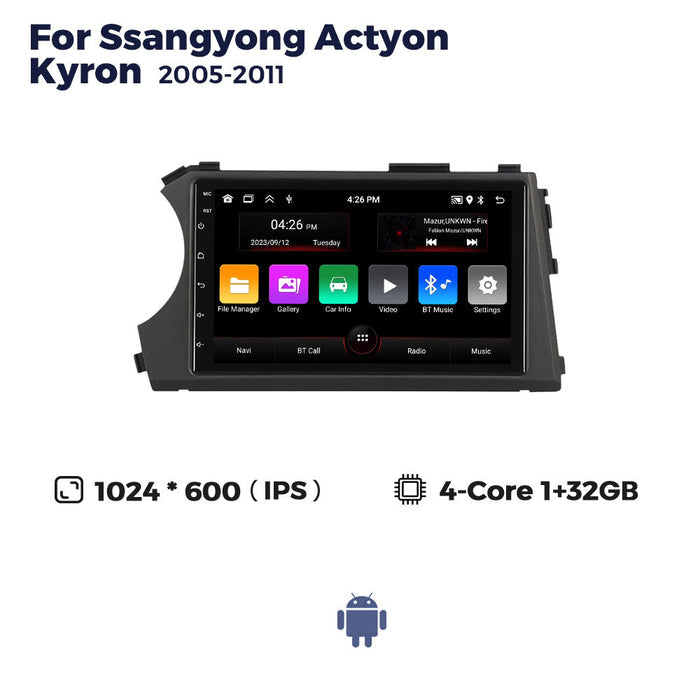 Suitable for ssangyong kyron actyon 2005-2011 ssangyong famous aiten android navigator