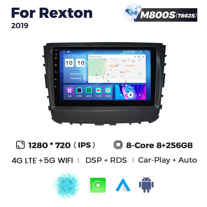 Suitable for Ssangyong Rexton 2019-2021 Android large screen central control navigation radio 8 + 256G