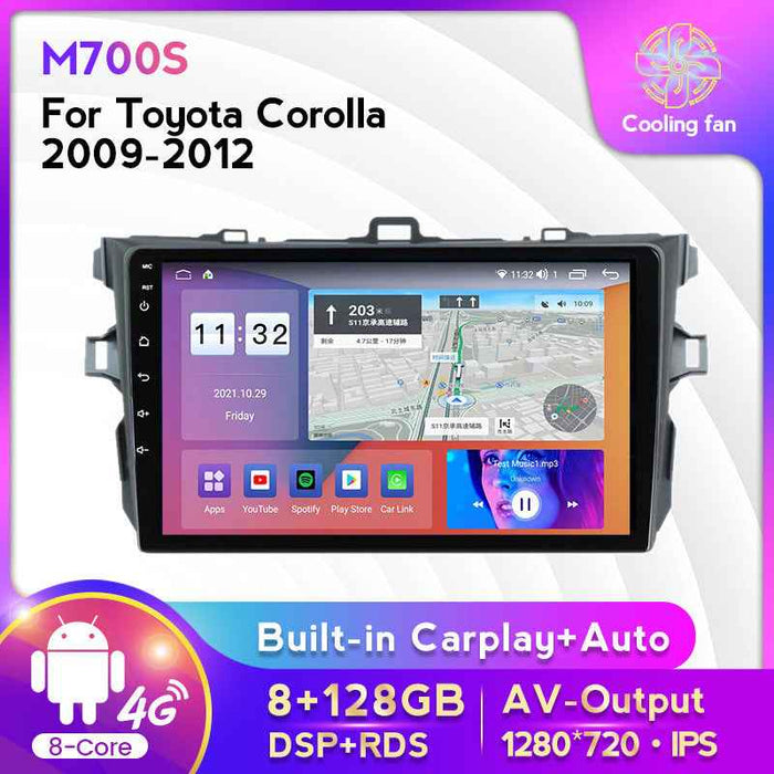 Suitable for Toyota Corolla 09-12 Android large screen central control car navigation screen 8 + 128