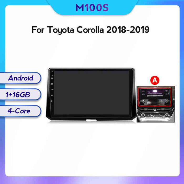 Suitable for Toyota Corolla auris 18-19 Android large-screen central control car navigation screen 8 + 128G