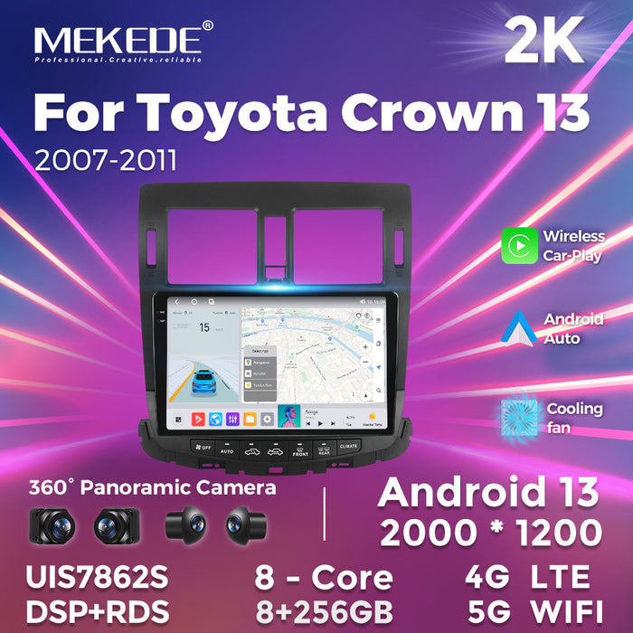 Suitable for Toyota Crown 13 2007-2011 Android Large Screen Central Navigation Radio Carplay