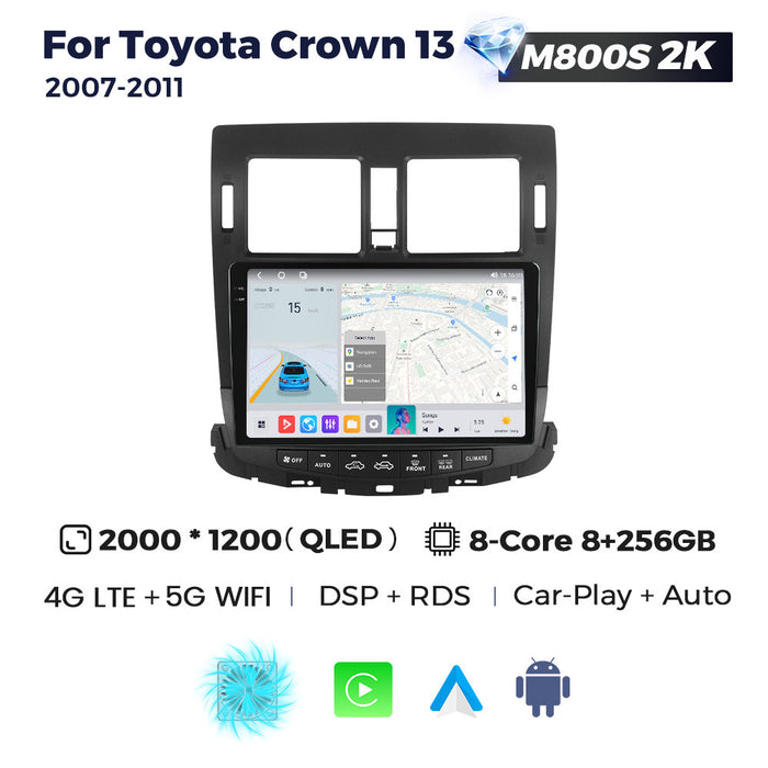 Suitable for Toyota Crown 13 2007-2011 Android Large Screen Central Navigation Radio Carplay