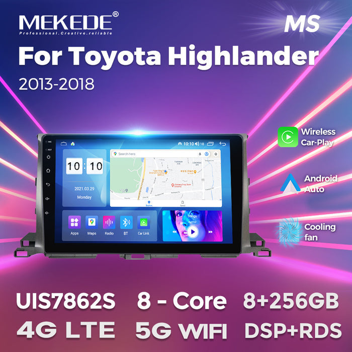 Suitable for toyota highlander 2013-2018 toyota highlander car central control android navigation