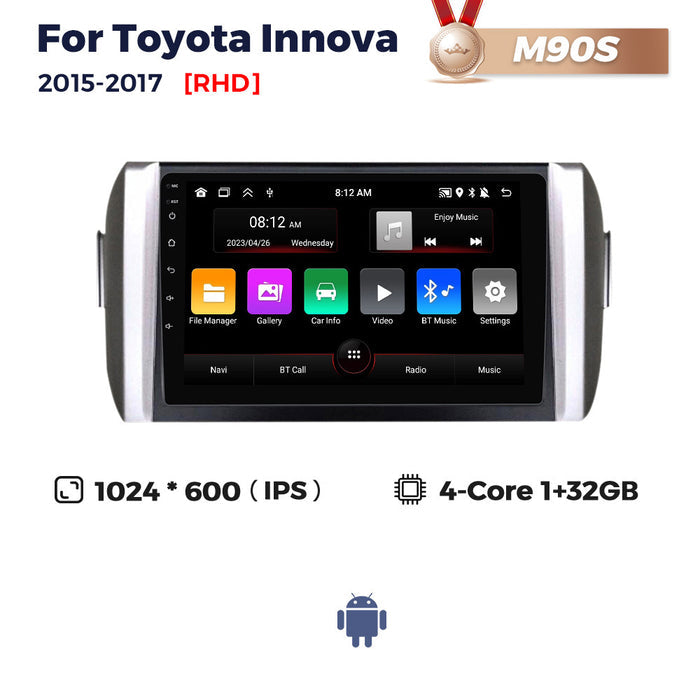 Suitable for toyota innova 2015-2017 export car large screen android navigator cross-border exclusive supply