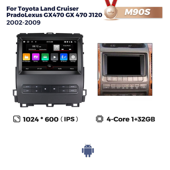 Suitable for toyota prado gx470 2002-2009 (old model) high-spec smart android navigation system