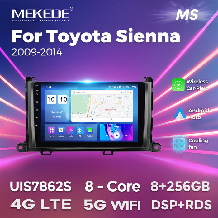 Suitable for toyota sienna 2009-2014 toyota sienna smart android large screen car navigation system