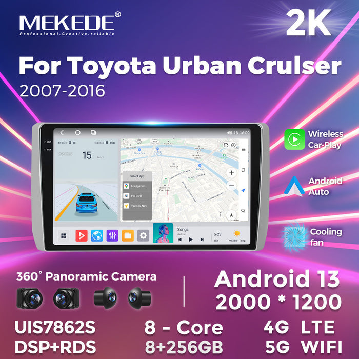 Suitable for toyota urban cruiser 2007-2016 toyota suv android car smart navigation