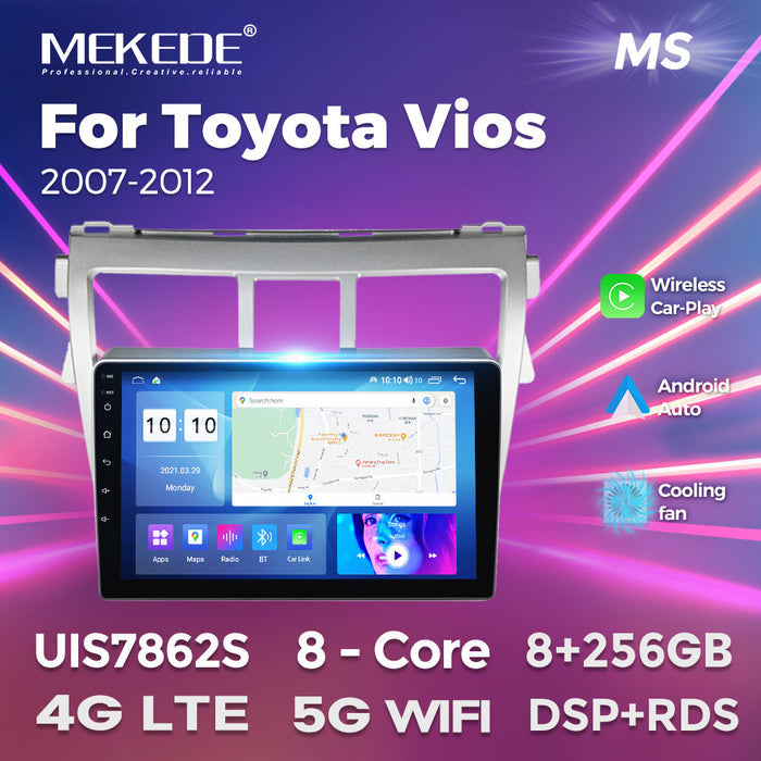 Suitable for toyota vios 2007-2012 toyota vios car large screen android smart navigator