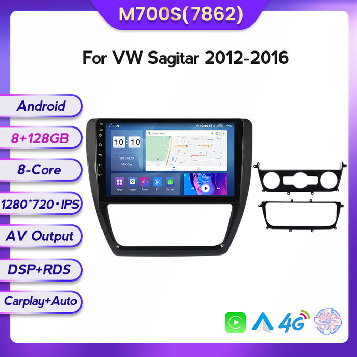 Suitable for Volkswagen Sagiatr 12-16 Android large-screen central control car navigation screen 8 + 128G