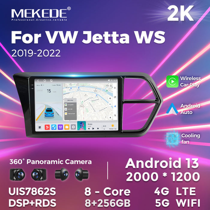 Suitable for vw jetta ws 2019-2022 android large screen car navigation wireless carplay