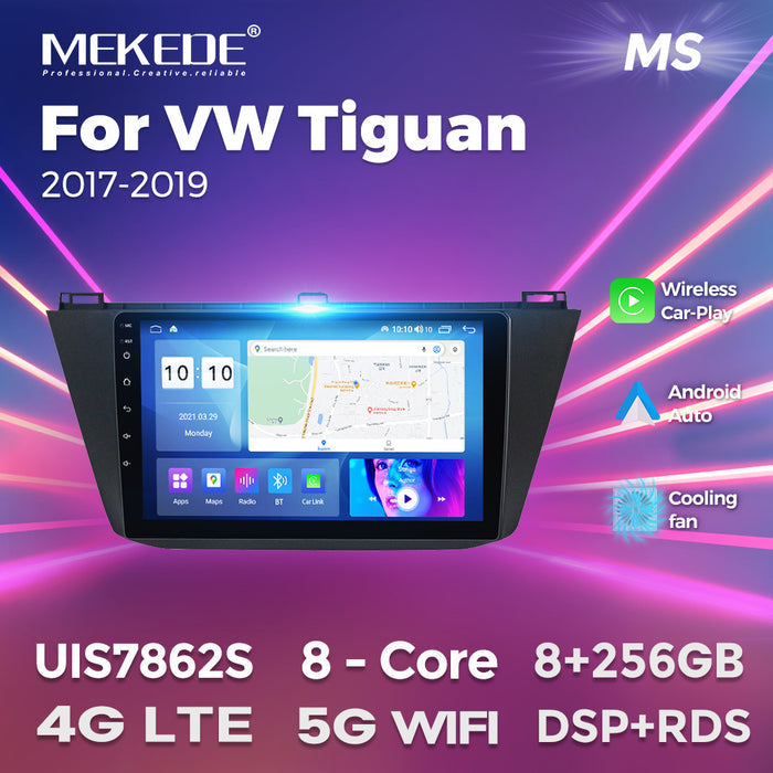 Suitable for vw tiguan 2017-2019 volkswagen touran car central control gps navigation android carplay
