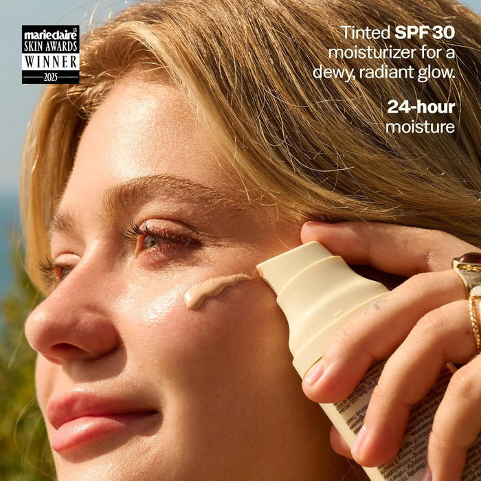 tinted formula with dewy finish for a natural, glowing complexion