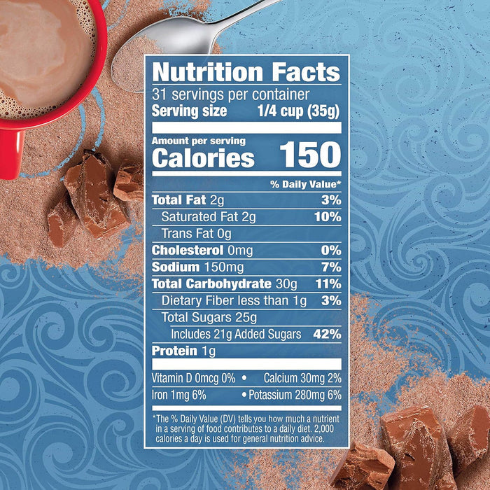 real cocoa and nonfat milk base