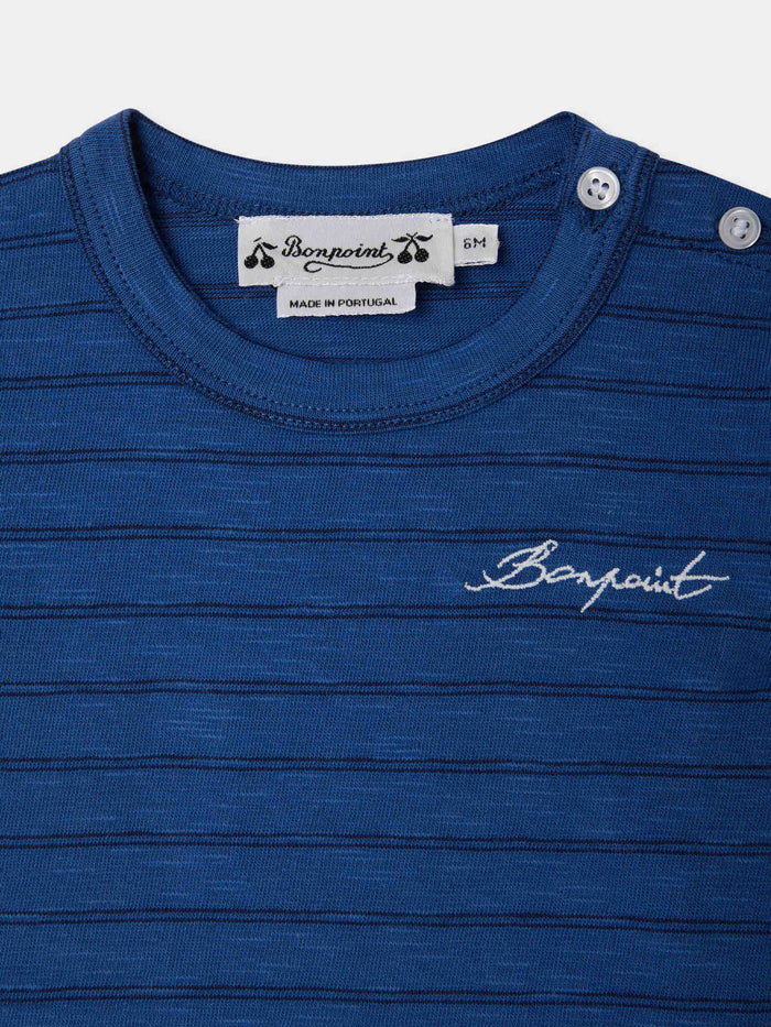 T-shirt Tom bleu intense en coton biologique