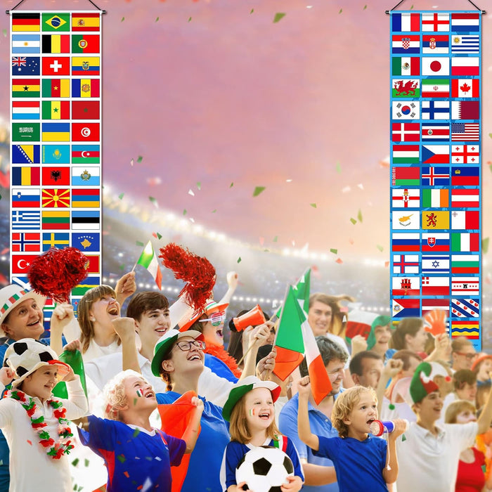 Tatuo Country Flag Banner Set – Birthday Gift for Sports-Loving Hosts and World Cup Enthusiasts, Ready to Hang