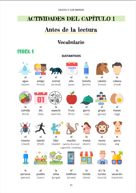Teacher's Guide Olivia y los monos Verónica Moscoso