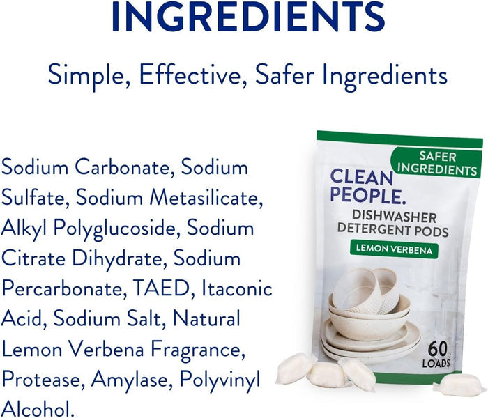 The Clean People Dishwasher Pods – Calming Post-Dinner Cleanse for Health-Conscious Households, Enzyme-Powered