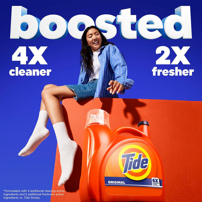 Tide Concentrated Laundry Soap Clean Breeze 100-Load Refill for In-Home Laundry Room and Basement Setup