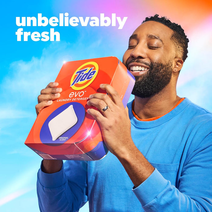 Tide evo Spring Blast Quick-Laundry Tiles for Busy Remote Workday Routines, 42 Pre-Measured Count