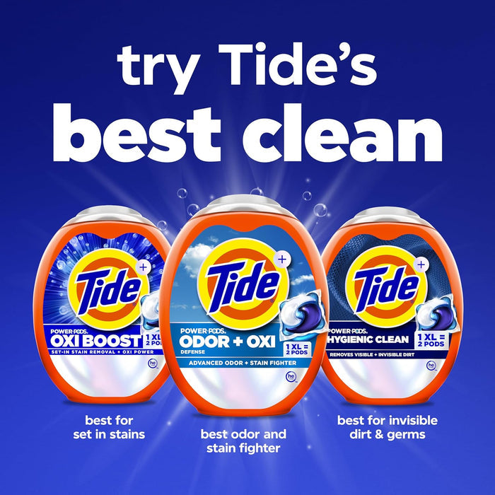 Tide Original Scent Laundry Detergent Pacs for Remote Work Laundry Room, 3-in-1 Odor and Stain Fighter