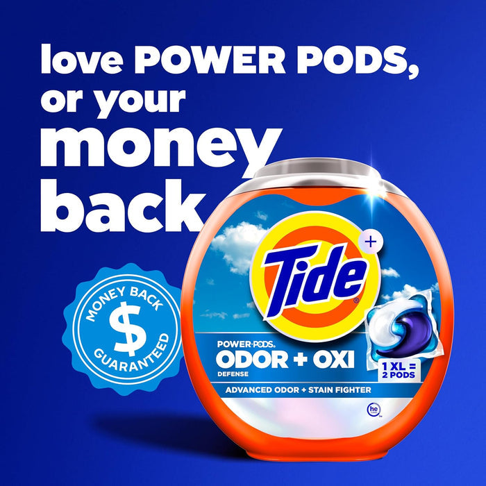 Tide Original Scent Laundry Detergent Pacs for Remote Work Laundry Room, 3-in-1 Odor and Stain Fighter