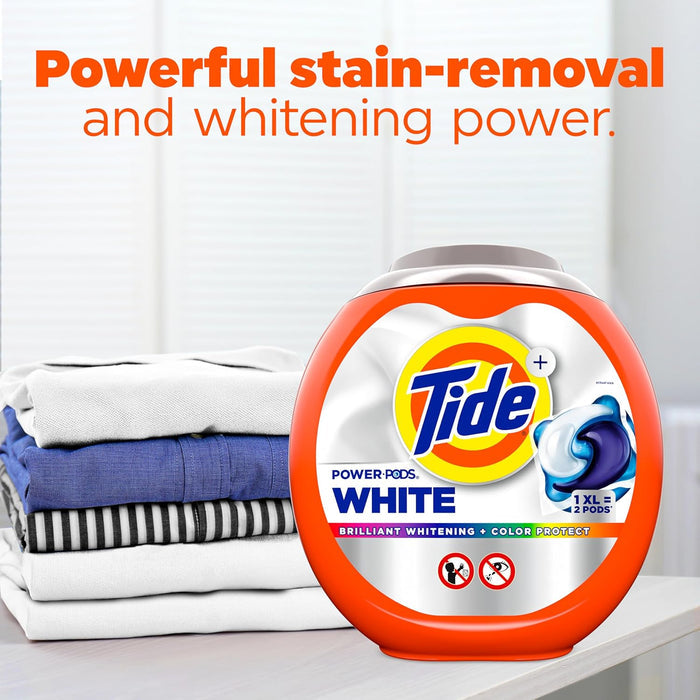Tide Power PODS White Laundry Detergent – Practical Birthday Gift for Mom, Brilliant Whitening PODs