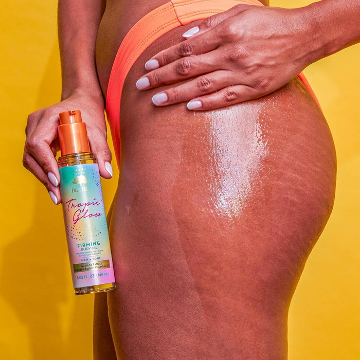 Tree Hut Tropic Glow Body Oil – Elegant 5 fl oz Firming Oil for an Elevated Vanity Counter Routine