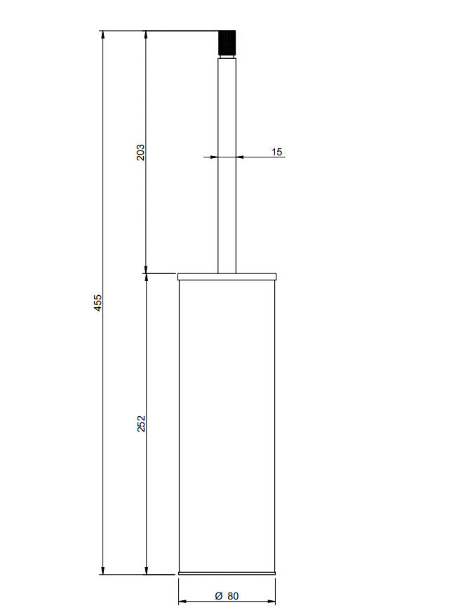 Treemme IT 8313 IS ZZ ZZ WC-Bürstenhalter Wandmontage 22mm Edelstahl