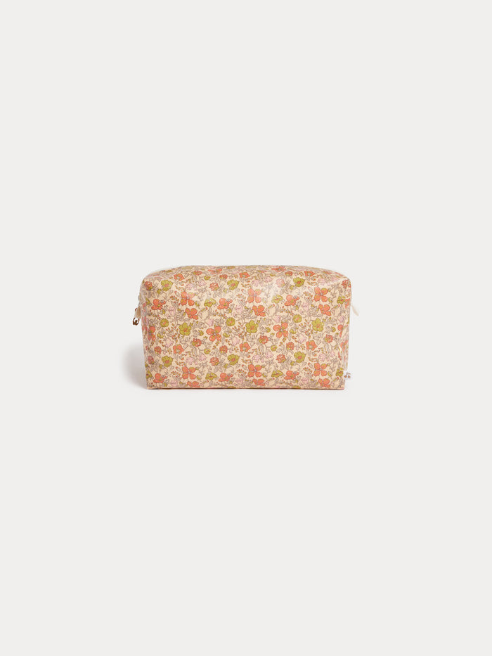 Trousse en tissu Liberty bleu en coton biologique