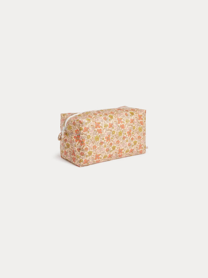 Trousse en tissu Liberty bleu en coton biologique