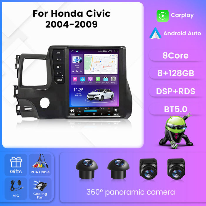 Used in civic cars 04-09 civic vertical screen android smart car navigation/cross-border supply