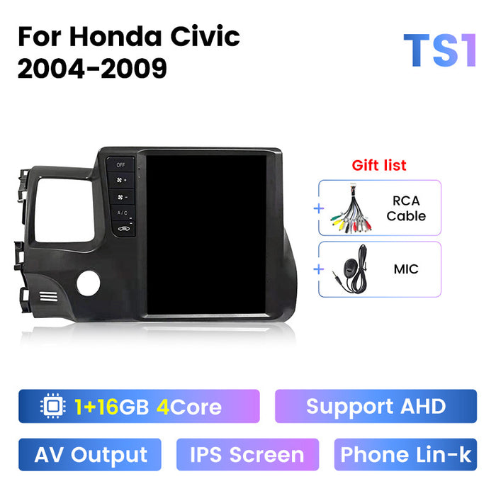 Used in civic cars 04-09 civic vertical screen android smart car navigation/cross-border supply