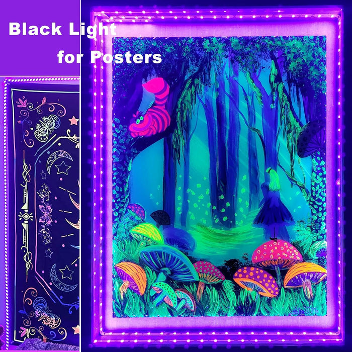 UV LED Strip as Holiday Gift for Him, 6.6ft USB Blacklight Kit for Studio and Game Room