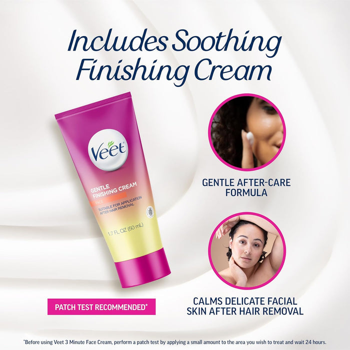 two-piece kit: 1.7 fl oz hair removal cream + 1.7 fl oz finishing cream