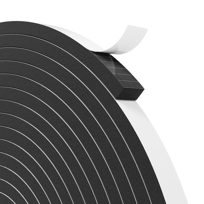 Velluore Adhesive Weatherstripping Roll – Minimalist Door and Window Seal in Black, Gray, and White Finishes
