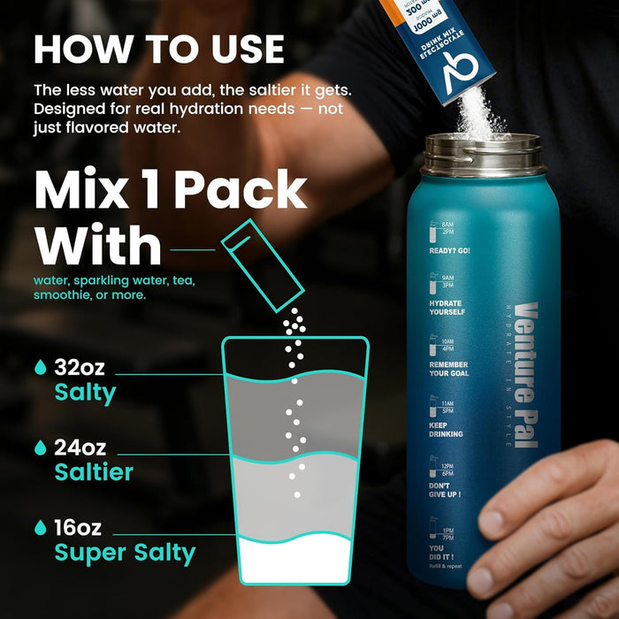 Venture Pal High Sodium Hydration Sticks – Practical Gift for Anyone Starting Keto, Paleo or Fasting