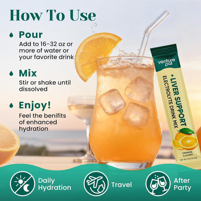 Venture Pal Hydration + Liver Support Blend – Wind-Down Wellness Drink for Daily Detox