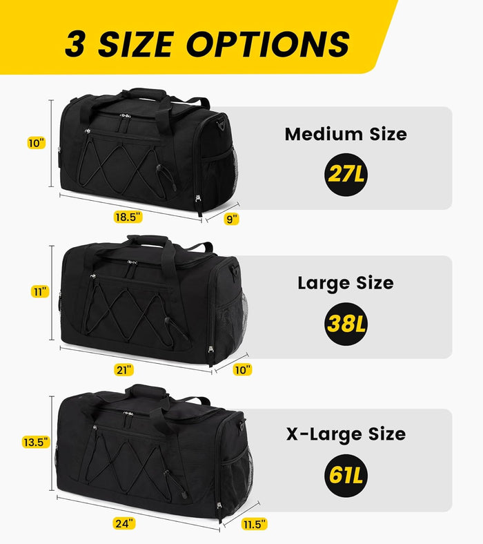 Vorspack Gym Bag - Stylish Holiday Gift for Him, Lightweight Travel Weekender with Dedicated Sneaker Pocket