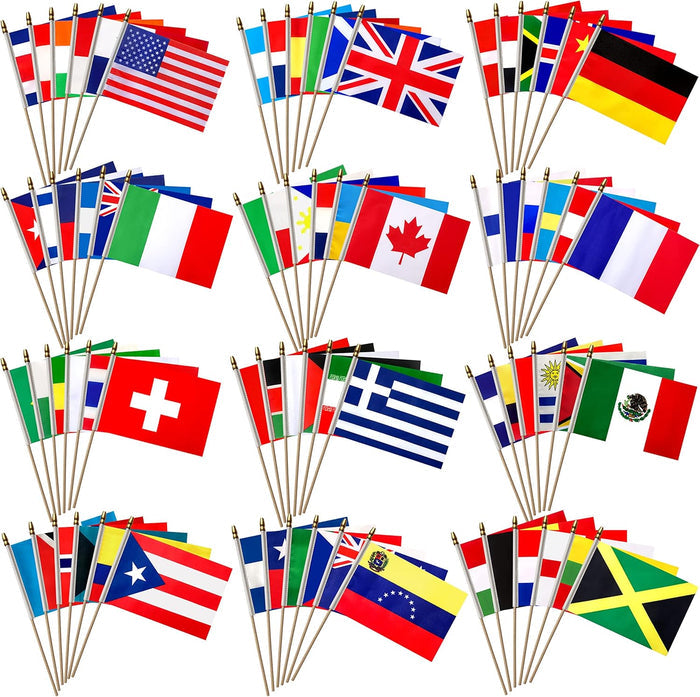 set of 100 country flags covering major world nations