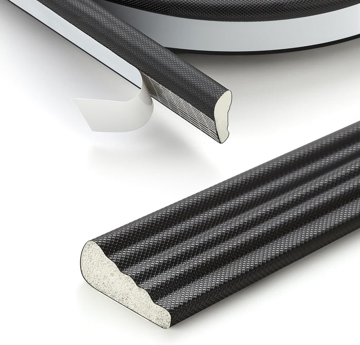 wedge-shaped polyurethane foam that compresses and expands to fit variable 0.16"–0.37" gaps