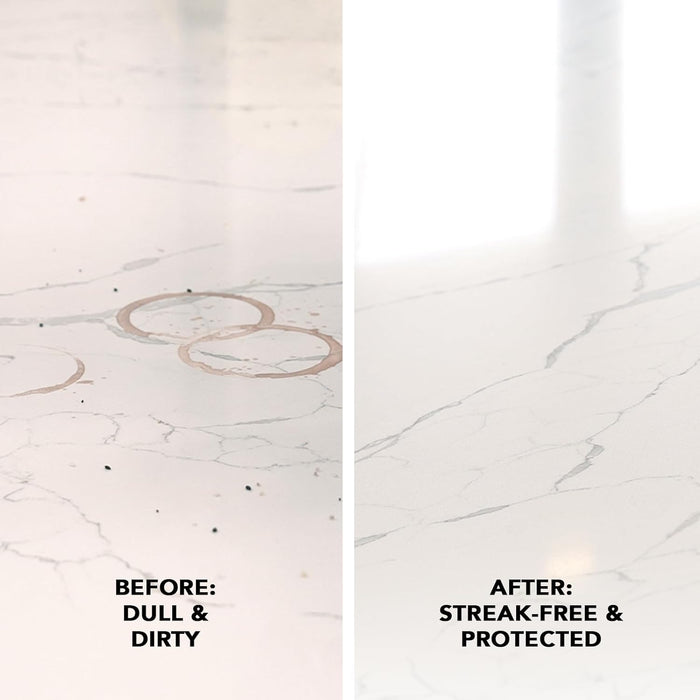 polishing agents (calcium carbonate) that restore shine without streaking