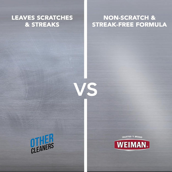 no-rinse formula requiring only wipe-and-buff application along the metal grain