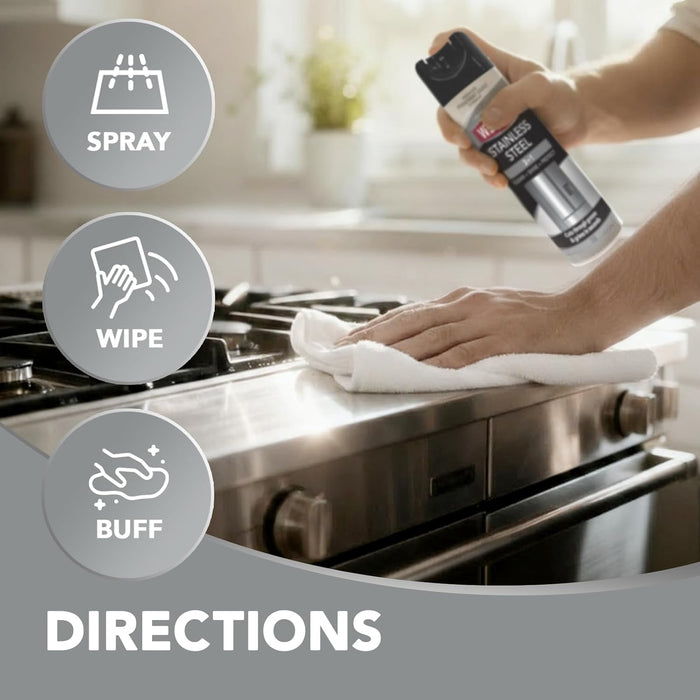 Weiman Stainless Steel Cleaner & Polish – Camping & Outdoor Dining Surface Polish