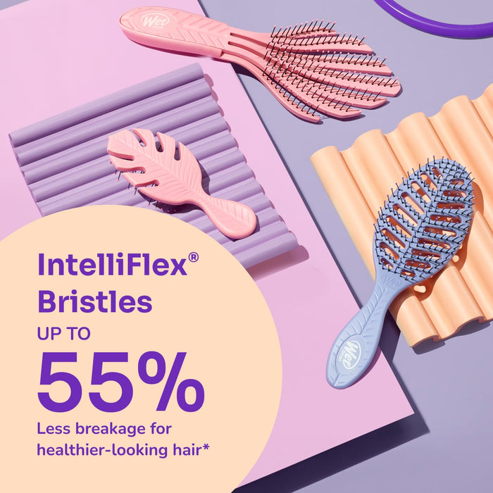 flexible bristle design that reduces breakage by 55% and protects split ends