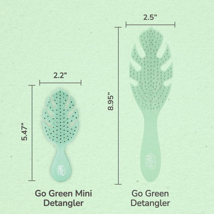 Wet Brush Go Green Mini Detangler – Camping and Hike Companion, Pocket-Sized Detangling Brush for On-the-Go