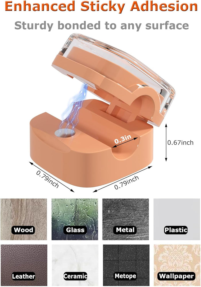 compact 0.79 x 0.79 x 0.67 inch housing that sits flush on desks, walls and dashboards