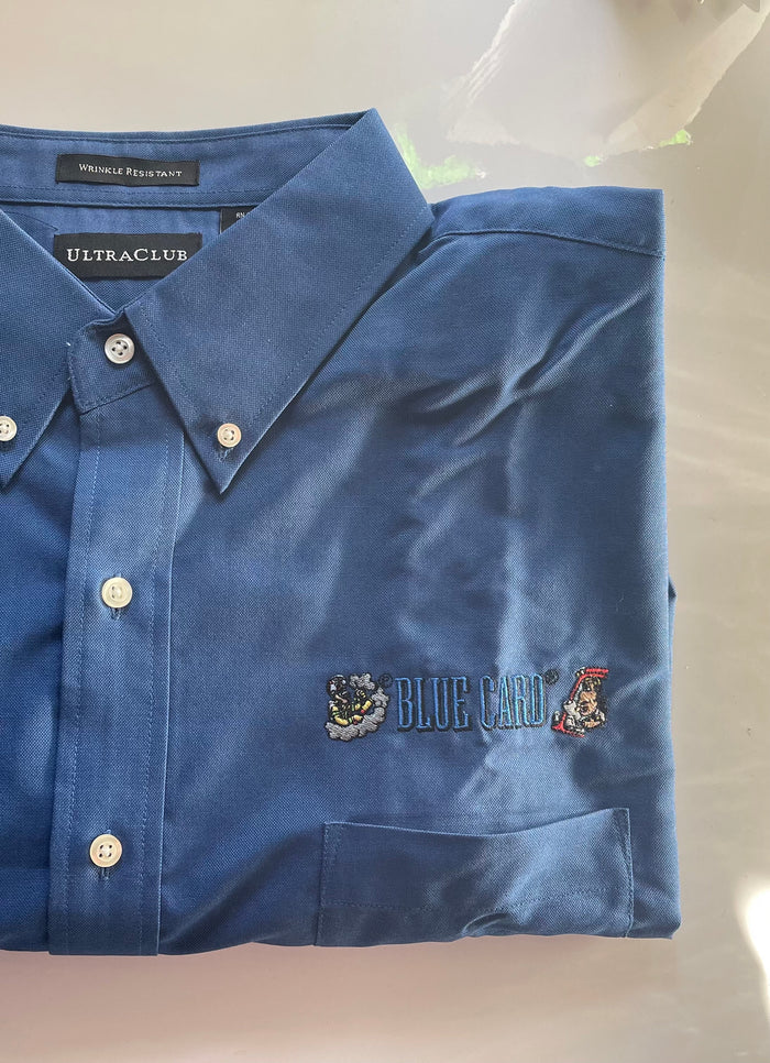 Women’s Blue Card Oxford Button-Up