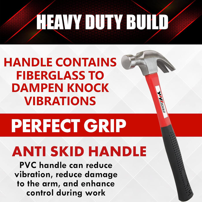 16-oz head weight balanced along a 13.7-inch body for versatile general-purpose use