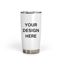 Your Design Here White Fat Tumbler With Your Personal Custom Design